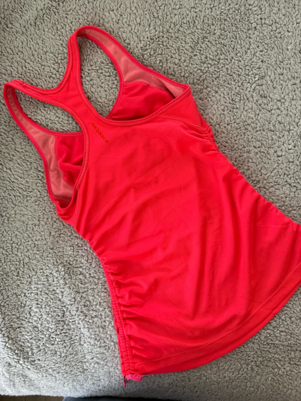 New Balance Neon Orange Racerback Tank, size M - Picture 2 of 6
